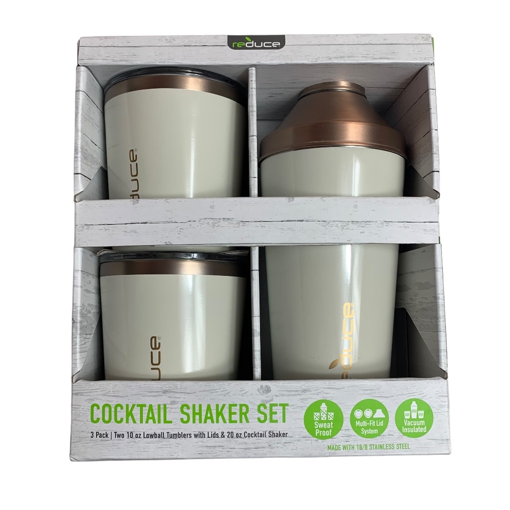 Reduce Cocktail 3-Piece Shaker Set Cream